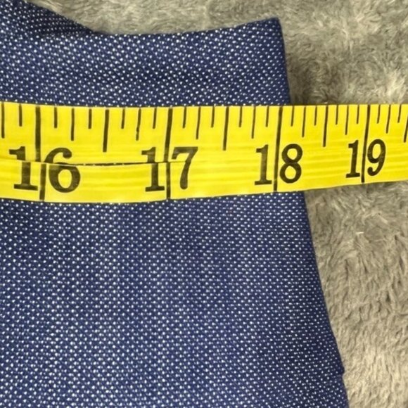 Tahari Arthur Levine Pants Womens Size 14 Blue Wide Legs Career Textured Stretch - Picture 6 of 9